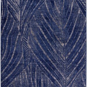 citak,indigo,palms,1220/100 blue,area rug,modern
