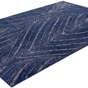 citak,indigo,palms,1220/100 blue,area rug,modern