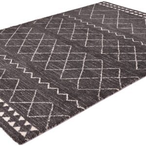 citak,arctic,gabbeh, 3200/050 charcoal,area rug,bohemian,tribal