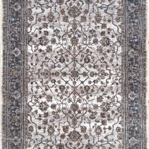 Decorative Persian-style rug with intricate floral pattern.