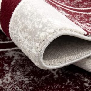 Folded decorative maroon and white rug texture
