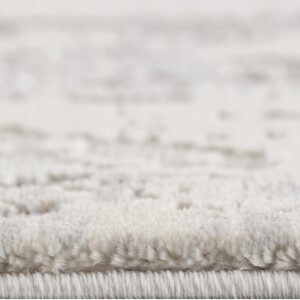 Close-up of soft white carpet texture