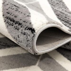 Gray patterned rug close-up detail