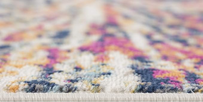 Colorful woven fabric texture close-up view