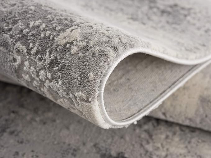 Close-up of textured gray carpet fabric