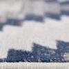 Close-up of textured patterned rug.