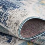 Close-up of an intricately patterned area rug