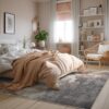 Cozy bedroom with soft lighting and modern decor.