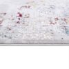 Close-up of textured, colorful patterned rug.