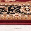 Traditional floral patterned rug close-up view