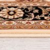 Elegant oriental rug on wooden floor