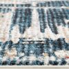 Close-up of textured multicolored rug.