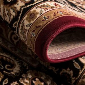 Close-up of a detailed Persian rug pattern.