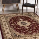 Decorative Persian rug in modern living room