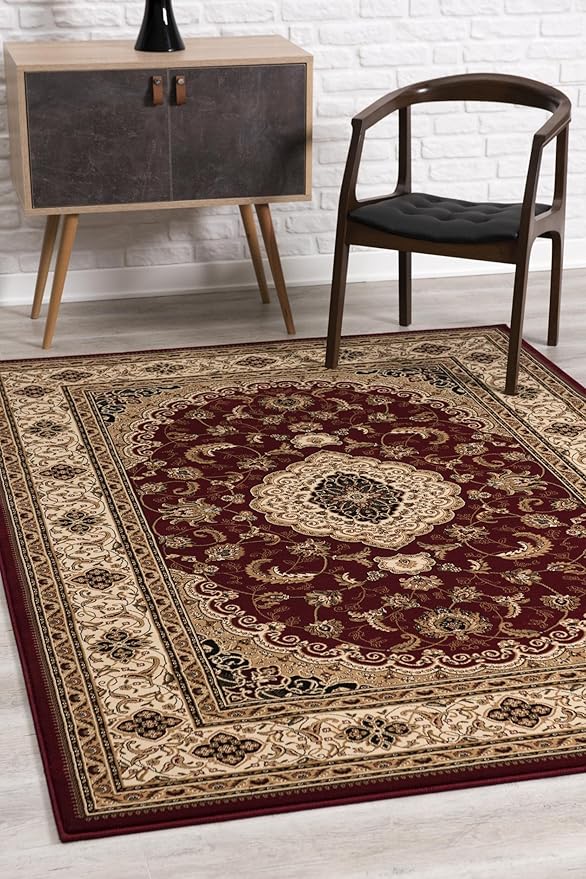 Decorative Persian rug in modern living room