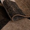 Textured rolled brown and black carpet