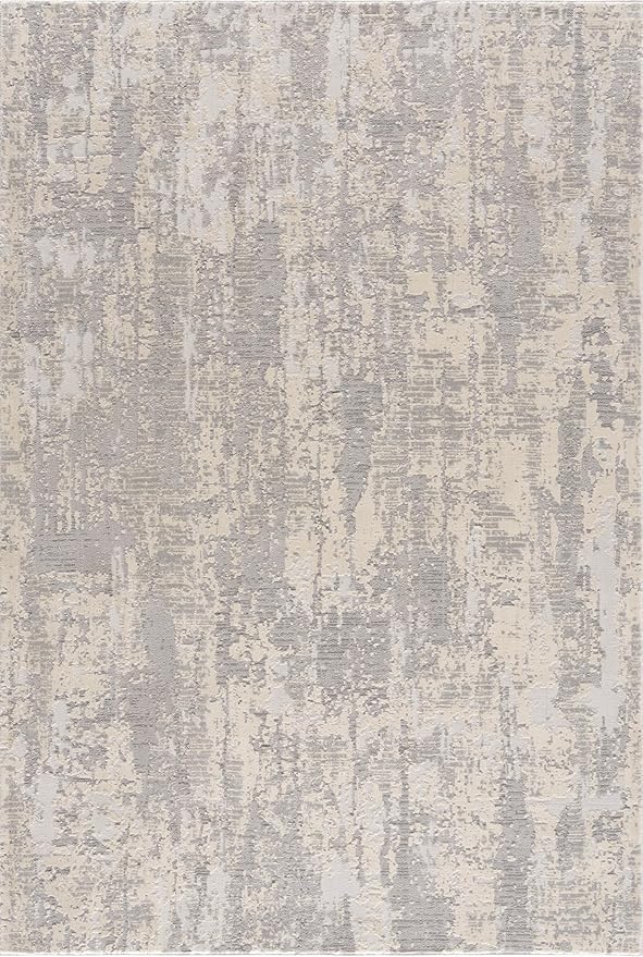 Abstract gray and beige textured rug design