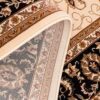 Intricate floral Persian carpet pattern detail.