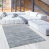 Modern living room with large white sectional sofa.