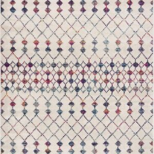Colorful geometric pattern rug design