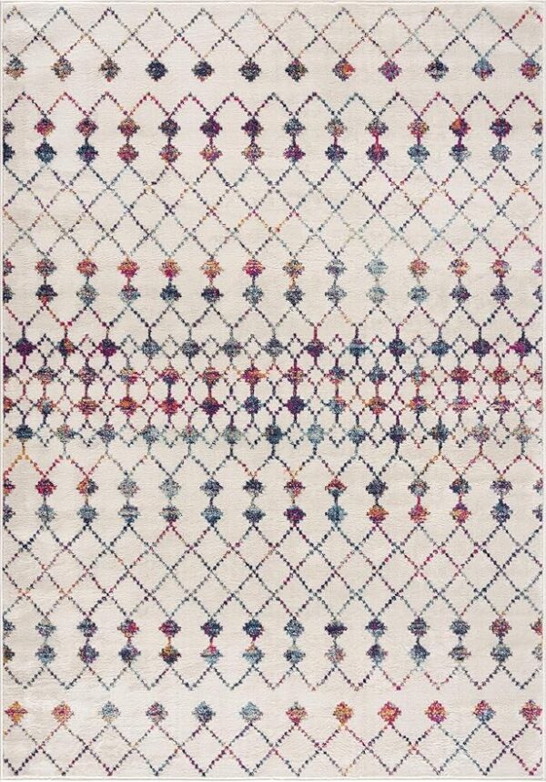 Colorful geometric pattern rug design