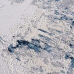 Close-up of abstract textured rug pattern