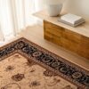 Elegant carpet in modern living room setting.