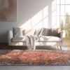 Modern living room with colorful Persian rug