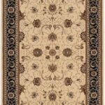 Elegant floral-patterned area rug with intricate borders.