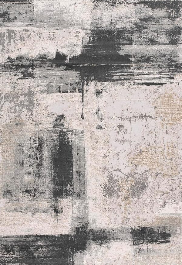 Abstract gray and black textured painting