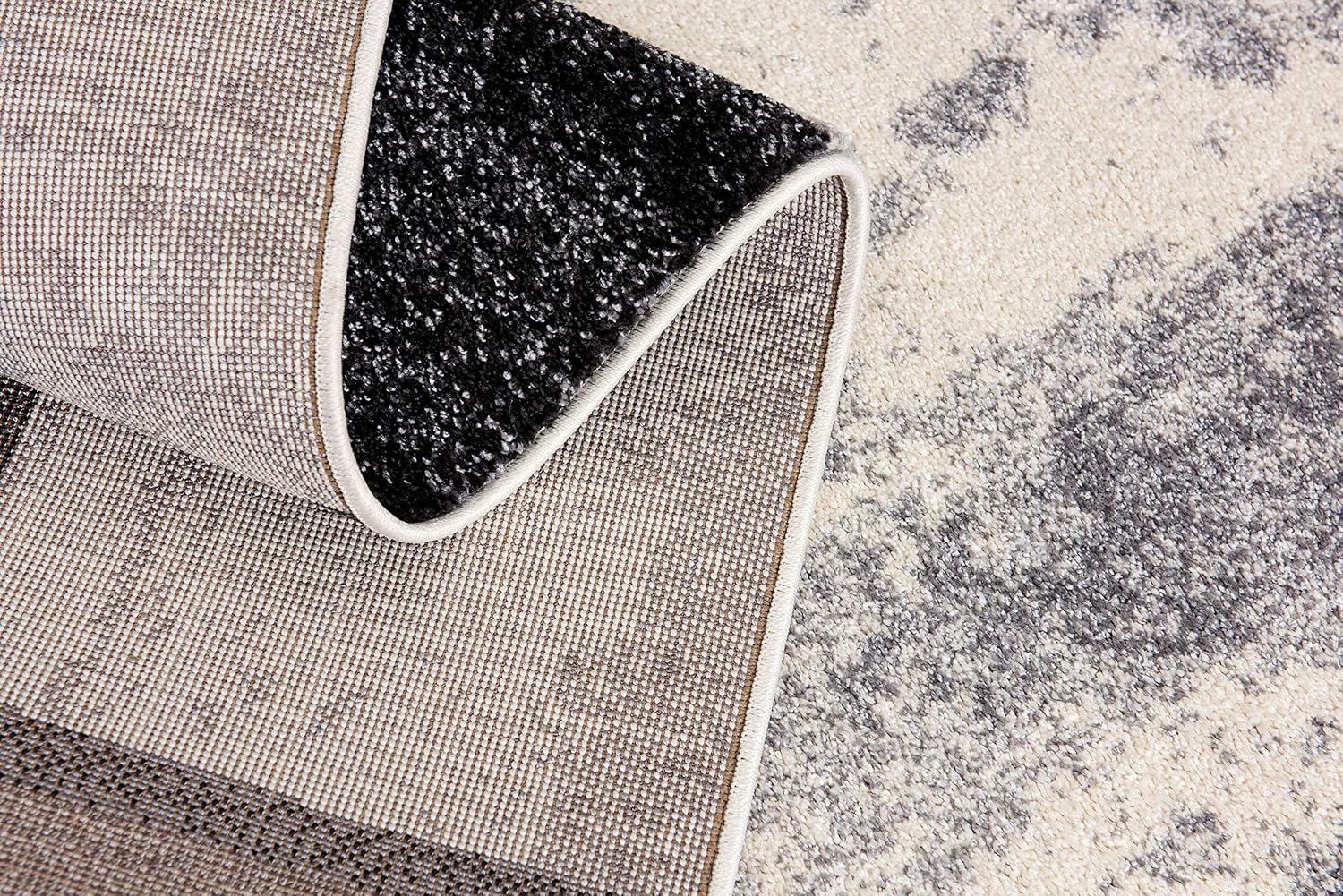 Close-up of textured rolled carpet.