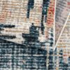 Close-up of textured multicolored woven rug.