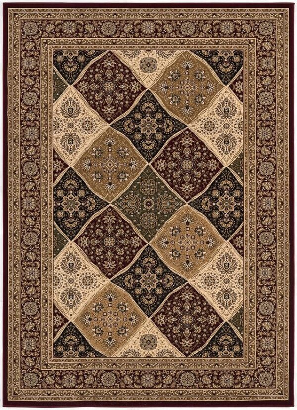 Traditional Persian-style rug with intricate patterns.