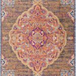 Colorful vintage Persian-style decorative rug.
