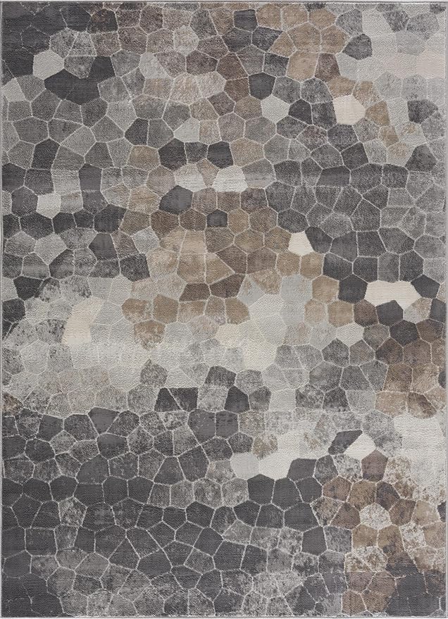 Abstract geometric pattern in earthy tones.