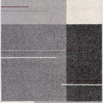 Abstract gray geometric patterned area rug