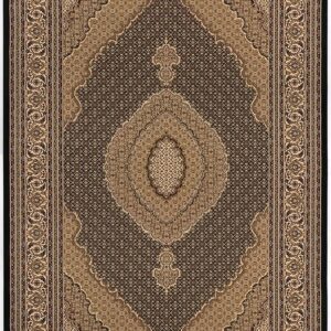 Ornate Persian-style rug with intricate floral patterns.
