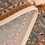Intricate oriental rug with floral patterns