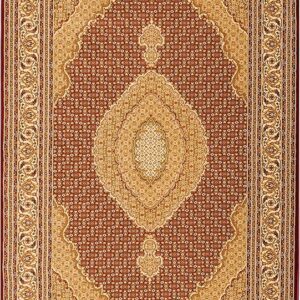 Intricate Persian rug with geometric patterns