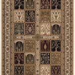Ornate floral patterned area rug