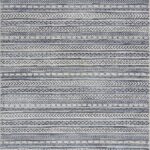 Gray and white tribal pattern rug