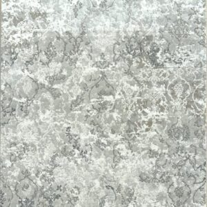 Gray floral patterned area rug
