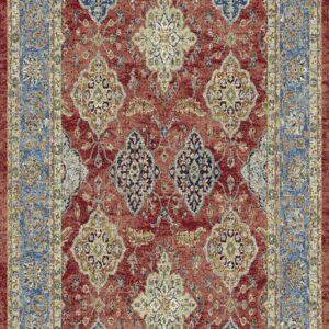Intricate Persian-style rug with floral patterns.