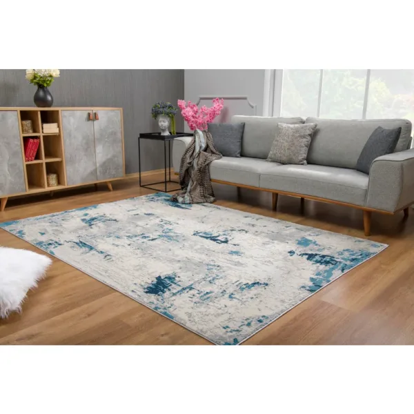 sunshine,koshani,allure,5456 blue,area rug,runner,contemporary