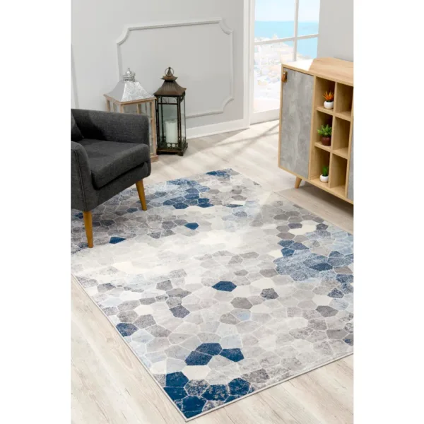 sunshine,koshani,casper 9994 Navy,area rug,runner,geometric