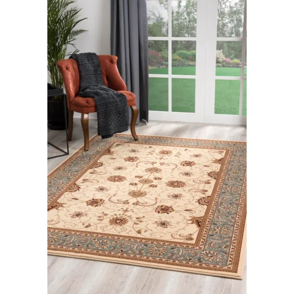 sunshine,koshani,jaipur 2117 cream blue,area rug,runner,traditional,floral