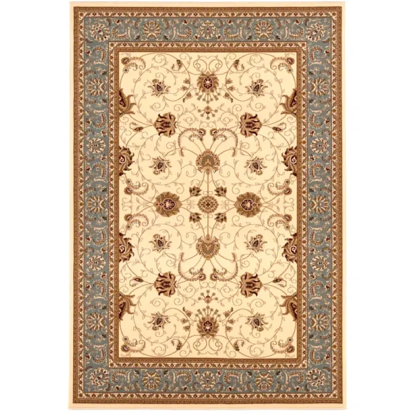 sunshine,koshani,jaipur 2117 cream blue,area rug,runner,traditional,floral