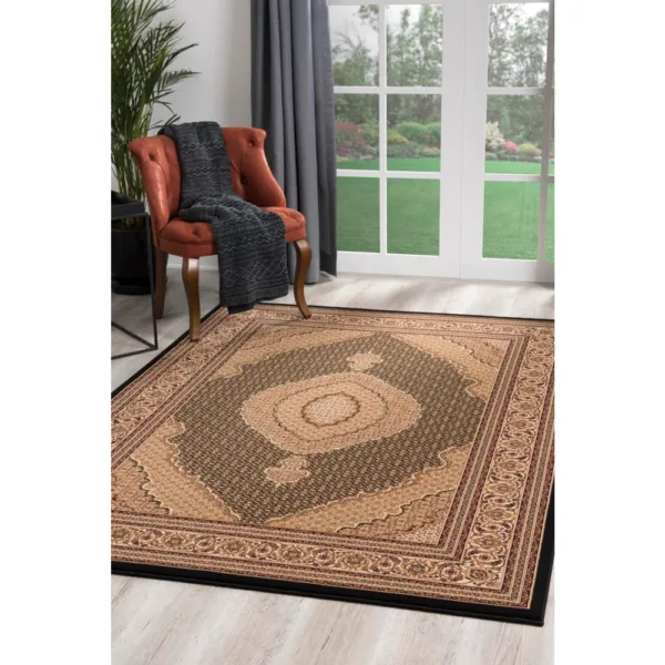 sunshine,koshani,jaipur 2120 black,area rug,runner,traditional,floral