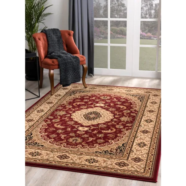 sunshine,koshani,jaipur 2222 red,area rug,traditional,floral