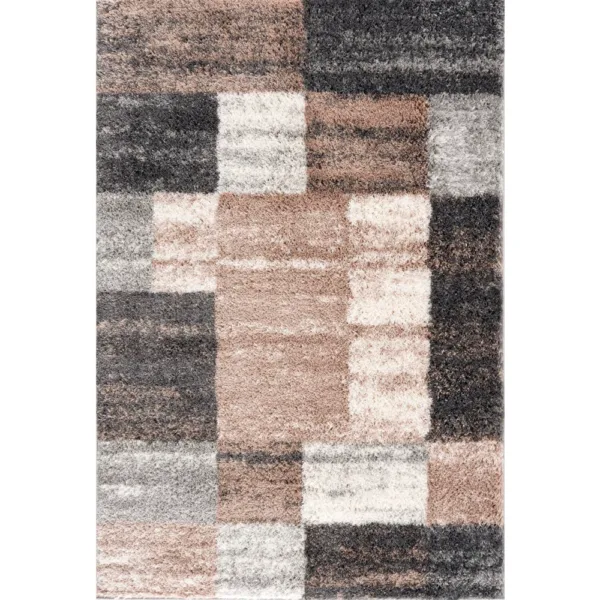 sunshine,koshani,puffy 8849 beige,area rug,geometric,shag